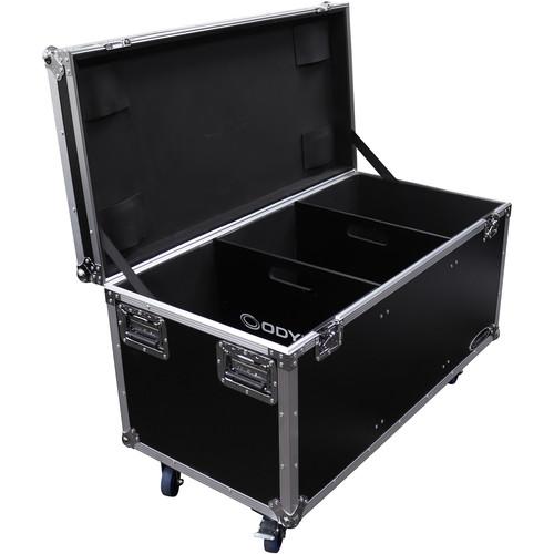 Odyssey Innovative Designs Flight Zone Utility Trunk Touring Case with Wheels, Caster Stacking Plates, and Dividers