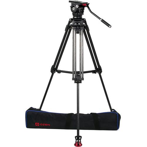 OZEN 75CF2HD 75mm Carbon Fiber Tripod & Agile 6 Fluid Head System