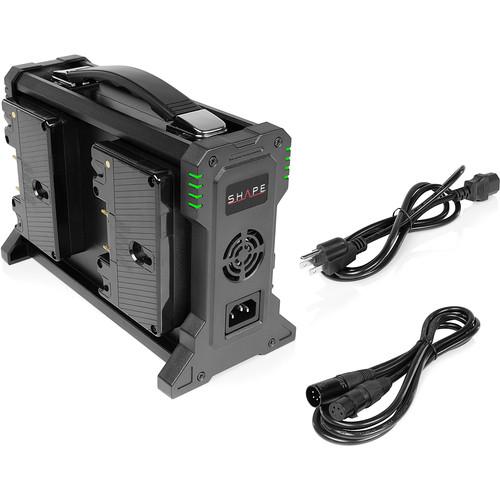 SHAPE FULL PLAY Intelligent 4-Bay Gold Mount Battery Charger