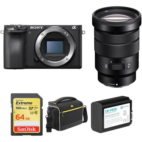 Sony Alpha a6500 Mirrorless Digital Camera with 18-105mm Lens and Accessory Kit