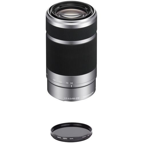 Sony E 55-210mm f 4.5-6.3 OSS Lens with Circular Polarizer Filter Kit