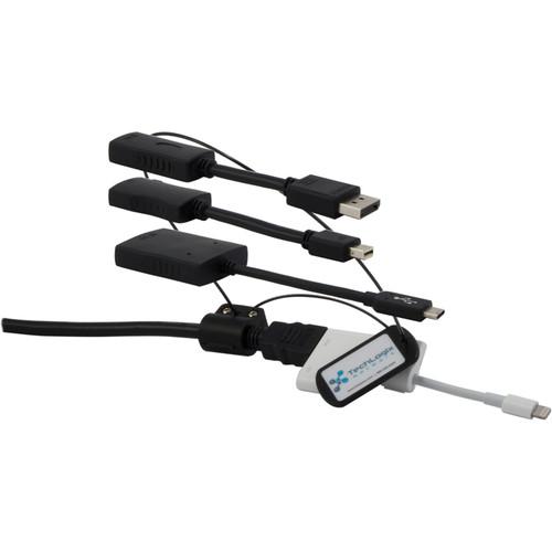 TechLogix Networx HDMI Cable with DisplayPort, Mini DisplayPort, USB-C & Lightning Adapters