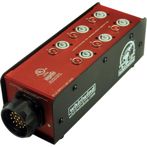Whirlwind Power Link PL2 Stringer with 19-Pin SOCAPEX Male Inlet & Six NAC3MPB 20A Neutrik PowerCon Outlets