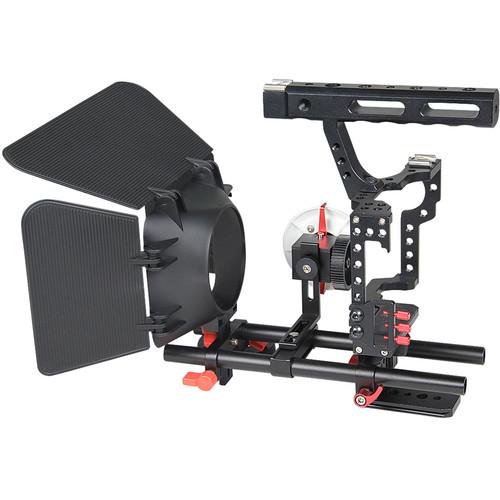 YELANGU C500 Camera Cage with Matte Box and Follow Focus