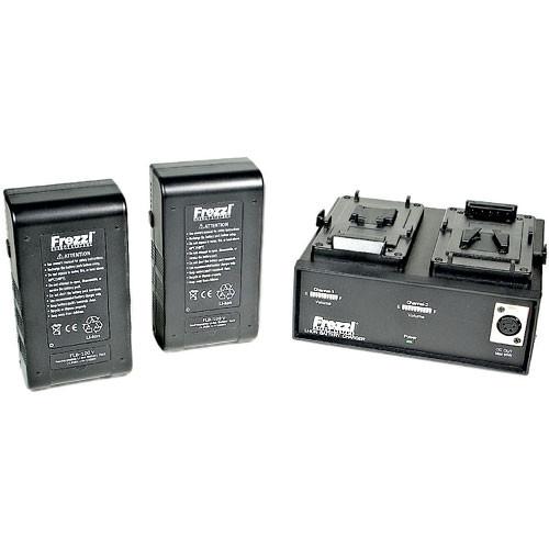 Frezzi LP-1V Lithium-Ion Power Package - 2 FLB-100V, FLC-2V, Sony V-Lock Battery Style