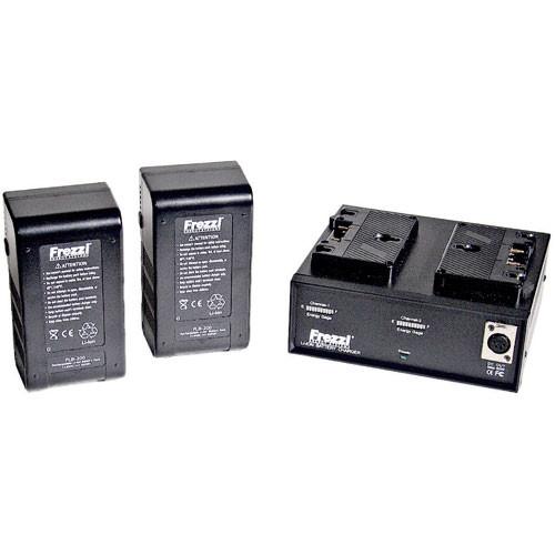 Frezzi LP-3V Lithium-Ion Power Package - 2 FLB-200V, FLC-2V, Sony V-Lock Battery Style