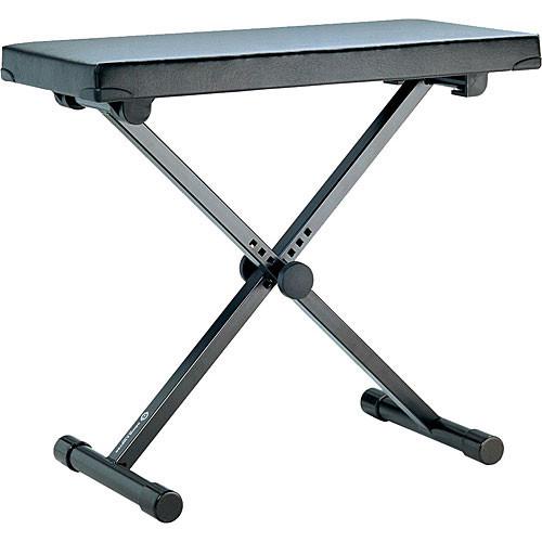 K&M 14076 Keyboard Bench with High Quality Fabric Seat