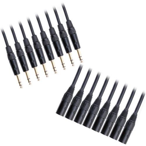 Mogami Gold 8 Channel Analog Snake Cable, 8x 1 4" TRS Male to 8x XLR Male - 15