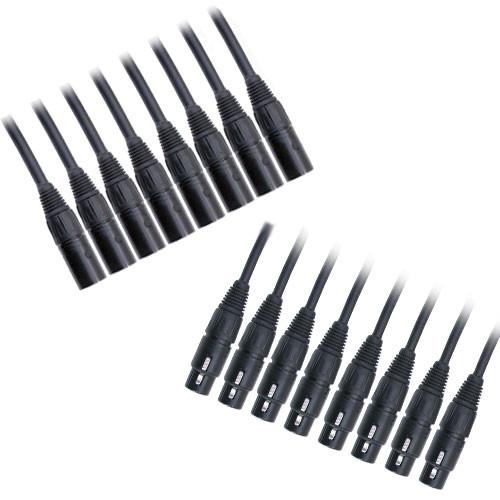 Mogami Gold 8 Channel Analog Snake Cable, 8x XLR Male to 8x XLR Female - 15