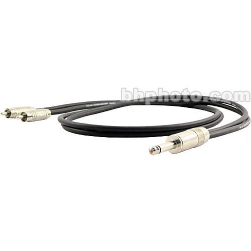 Pro Co Sound Mono 1 4" Male to 2 RCA Male Y-Cable - 10