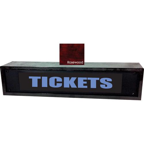 American Recorder TICKETS Sign with LEDs & Rosewood Enclosure
