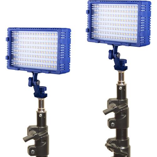 Bescor Dual LED144 Studio Kit with Stands