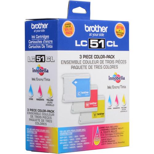 Brother LC-51C, LC-51Y & LC-51M Color Ink Cartridges