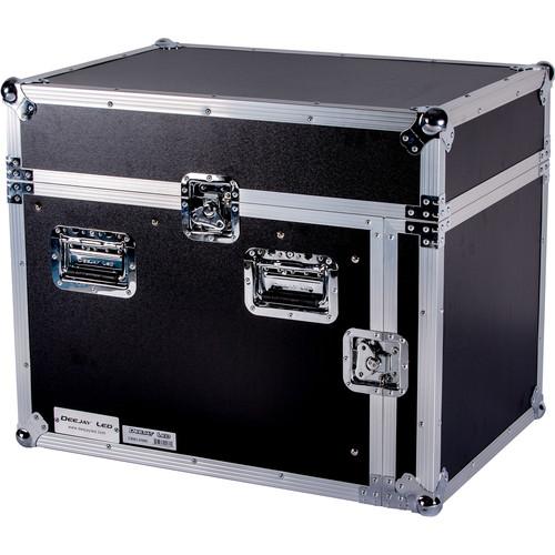 DeeJay LED 14 RU Slant Mixer Rack 8 RU Vertical Rack System with Full AC Door