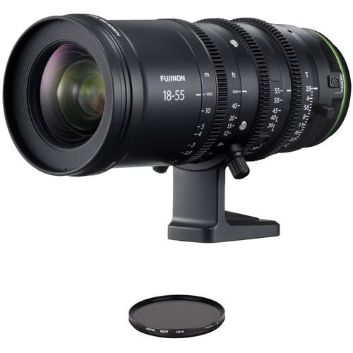 FUJIFILM MKX18-55mm T2.9 Lens & Hoya 82mm NXT Plus UV Filter Kit