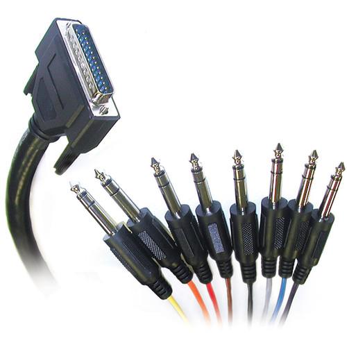 Hear Technologies Analog DA-88 Cable 8-Channel DB25 Male to 1 4" TRS Analog Audio Cable