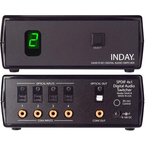 Inday DA4X-R SPDIF 4x1 Digital Audio Switcher