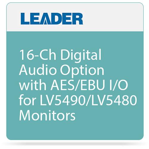 Leader 16-Ch Digital Audio Option with AES EBU I O for LV5490 LV5480 Monitors