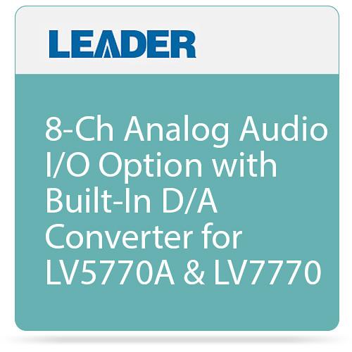 Leader 8-Ch Analog Audio I O Option with Built-In D A Converter for LV5770A & LV7770