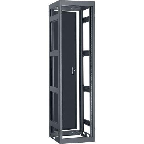 Lowell Manufacturing Rack-Narrow-Gangable-44U, 36"Deep, 2-Pair Rails, Rear Door