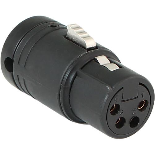 Cable Techniques Low-Profile XLR4F Connector with Adjustable Side Cable-Exit