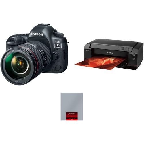 Canon EOS 5D Mark IV with 24-105mm Lens and Inkjet Printer Kit