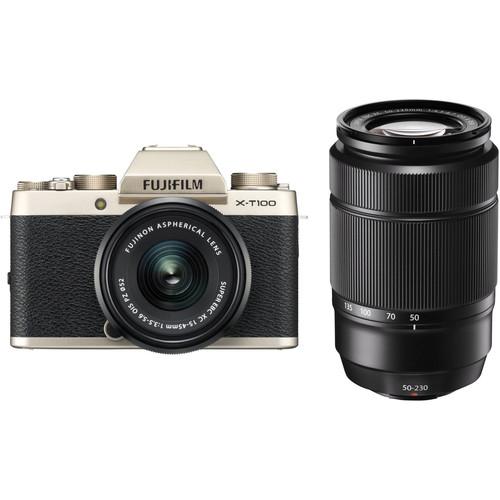 FUJIFILM X-T100 Camera with 15-45mm and 50-230mm Lens Kit