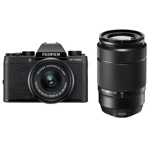 FUJIFILM X-T100 Camera with 15-45mm and 50-230mm Lens Kit