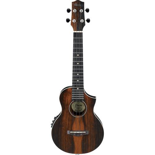 Ibanez Concert Cutaway Electric Ukulele - Mahogany Open Pore - Dark Brown