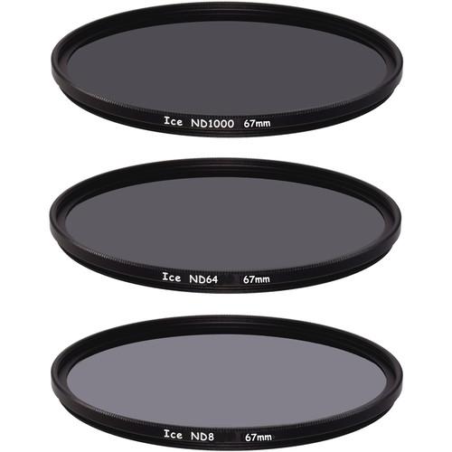 Ice 67mm ND8, ND64, and ND1000 Solid Neutral Density Filter Kit