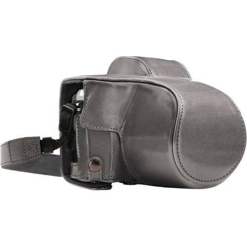 MegaGear Ever Ready Leather Camera Case for Olympus OM-D E-M10 Mark III with 14-42mm Lens