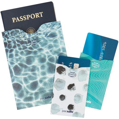 Pacsafe RFIDsleeve RFID-Blocking Passport and Credit Card Sleeve Pack