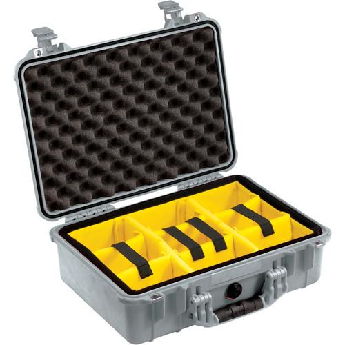 Pelican 1504 Waterproof 1500 Case with Yellow and Black Divider Set