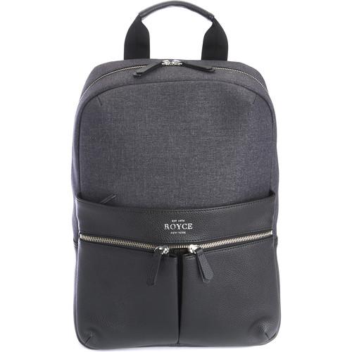 Royce Leather Products Charged Up Dual-Port Power Bank Charger Backpack for 15" Laptop