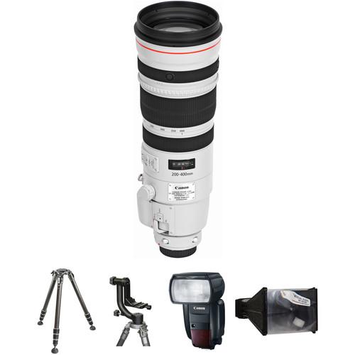 Canon EF 200-400mm f 4L IS USM Extender 1.4x Lens Wildlife Kit