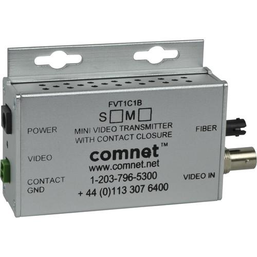 COMNET Multimode 1310nm 8-Bit Digitally Encoded Mini Video Transmitter with Contact Closure