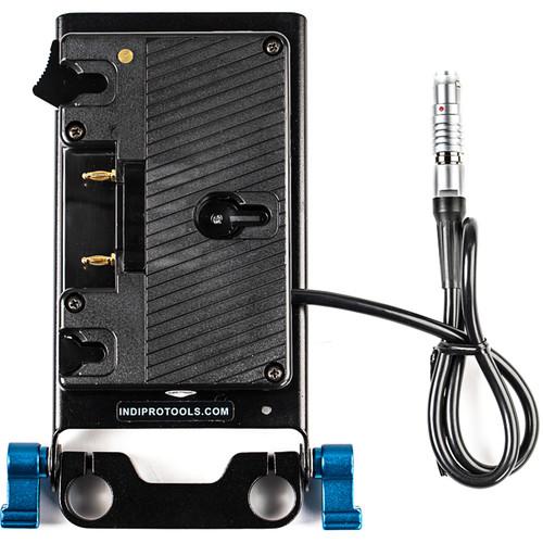 IndiPRO Tools Gold Mount Plate with 24" LEMO Cable & 15mm Rod Clamps for Canon C300 Mark II