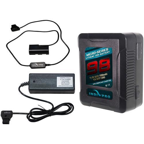 IndiPRO Tools Micro-Series V-Mount 98Wh Canon LP-E6 Kit