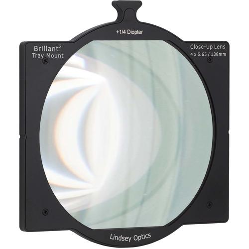 Lindsey Optics 4 x 5.65" 1 4 Diopter Brilliant Tray Mount Close-Up Lens