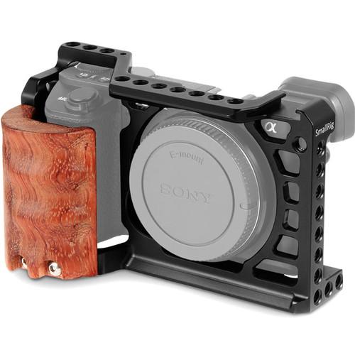 SmallRig 2097 Camera Cage Kit with Wooden Grip for Sony a6500