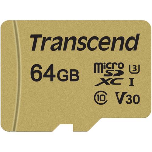 Transcend 64GB 500S UHS-I microSDXC Memory Card