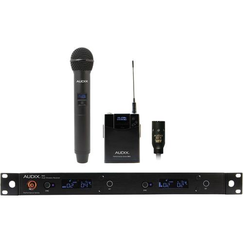 Audix AP42 Performance Series Dual-Channel Combo OM2 Handheld & ADX10 Lavalier Wireless System, Audix, AP42, Performance, Series, Dual-Channel, Combo, OM2, Handheld, &, ADX10, Lavalier, Wireless, System