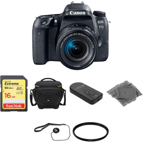 Canon EOS 77D DSLR Camera with 18-55mm Lens Basic Kit, Canon, EOS, 77D, DSLR, Camera, with, 18-55mm, Lens, Basic, Kit