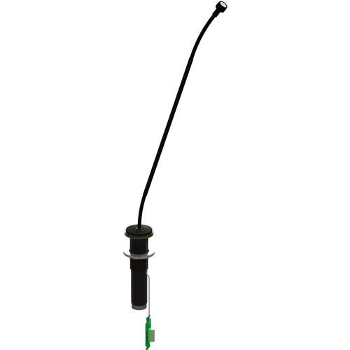 Earthworks IML Series: Lumicomm Touch Ring Cardioid Installation Microphone with 12" Rigid Center Gooseneck, Bl