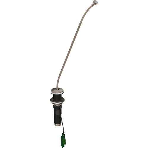 Earthworks IML Series: Lumicomm Touch Ring Cardioid Installation Microphone with 12" Rigid Center Gooseneck, St