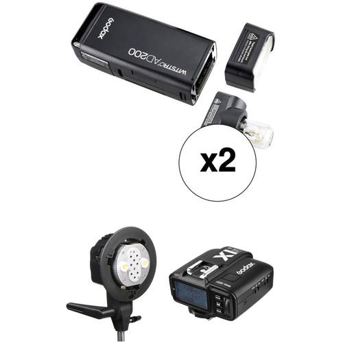 Godox AD200 TTL Pocket Dual Flash Kit with X1T-F Trigger for Fujifilm Cameras