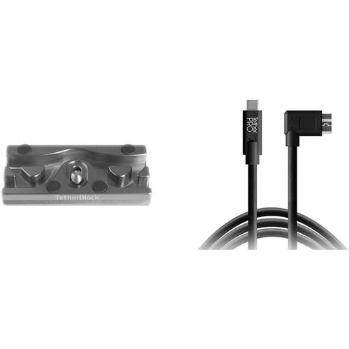 Tether Tools TetherPro USB Cable with TetherBLOCK Quick Release Plate Kit, Tether, Tools, TetherPro, USB, Cable, with, TetherBLOCK, Quick, Release, Plate, Kit