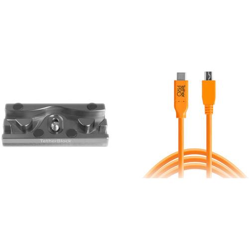 Tether Tools TetherPro USB Cable with TetherBLOCK Quick Release Plate Kit, Tether, Tools, TetherPro, USB, Cable, with, TetherBLOCK, Quick, Release, Plate, Kit