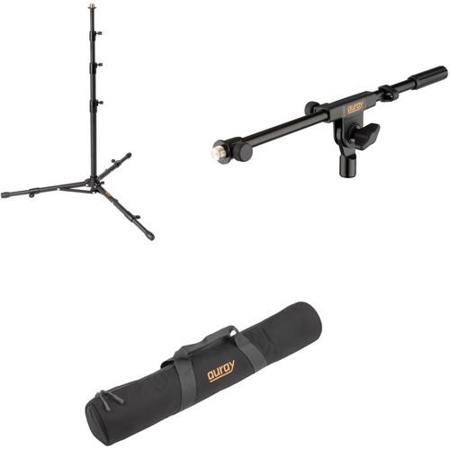 Auray Travelers Microphone Stand with Boom Arm and Carry Bag Kit