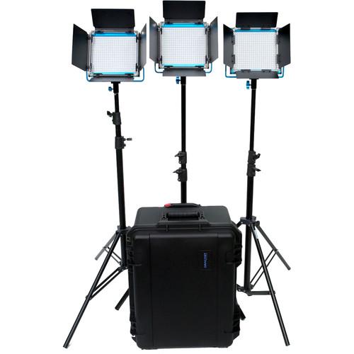 Dracast S-Series LED500 Plus Daylight LED 3-Light Kit with V-Mount Battery Plates